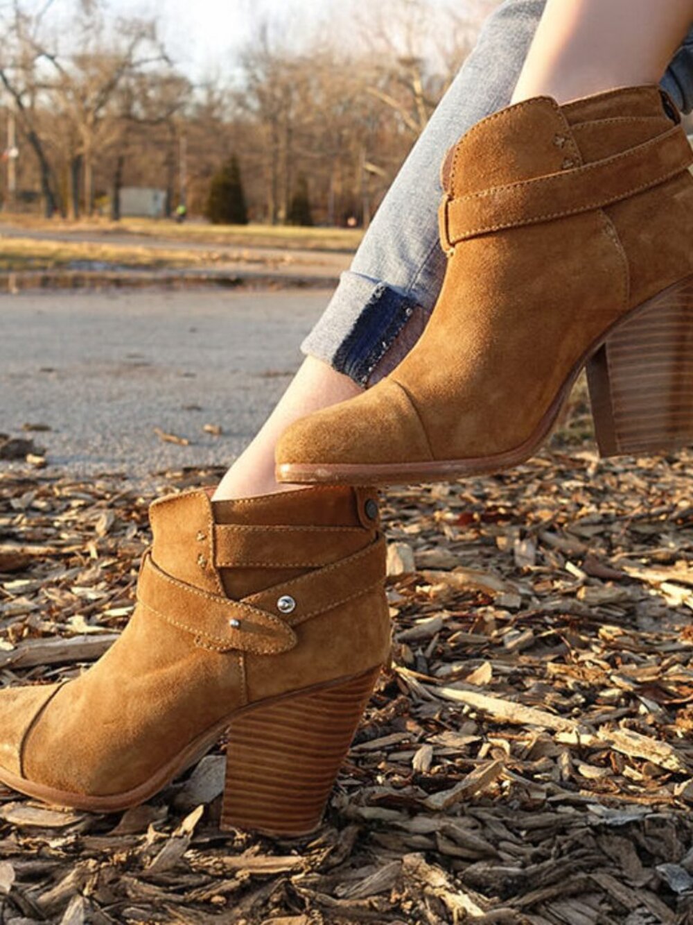 Rag & Bone Suede Harrow Bootie in Tan ~ 38.5 - Picture 9 of 9